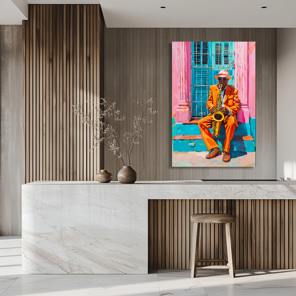 TABLEAU TROMPETTISTE CUBAIN