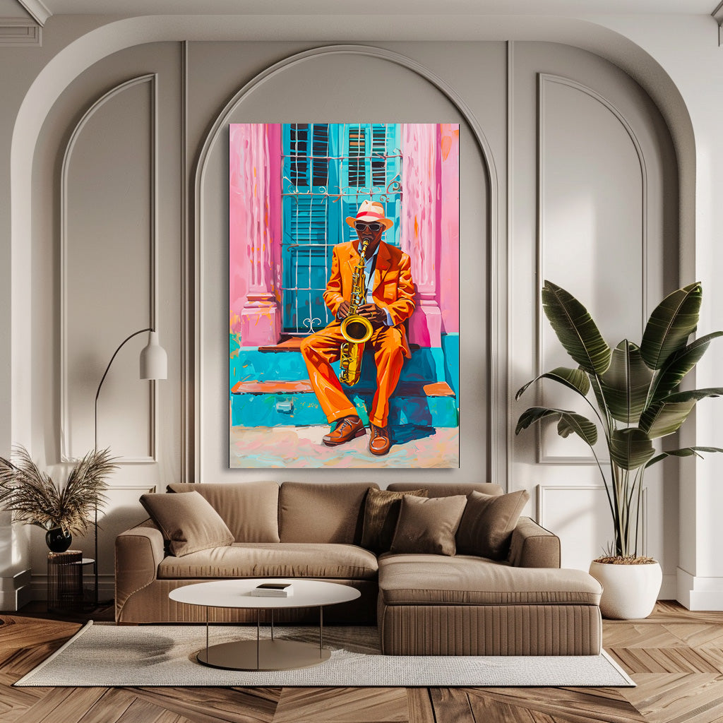 TABLEAU TROMPETTISTE CUBAIN