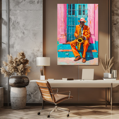 TABLEAU TROMPETTISTE CUBAIN