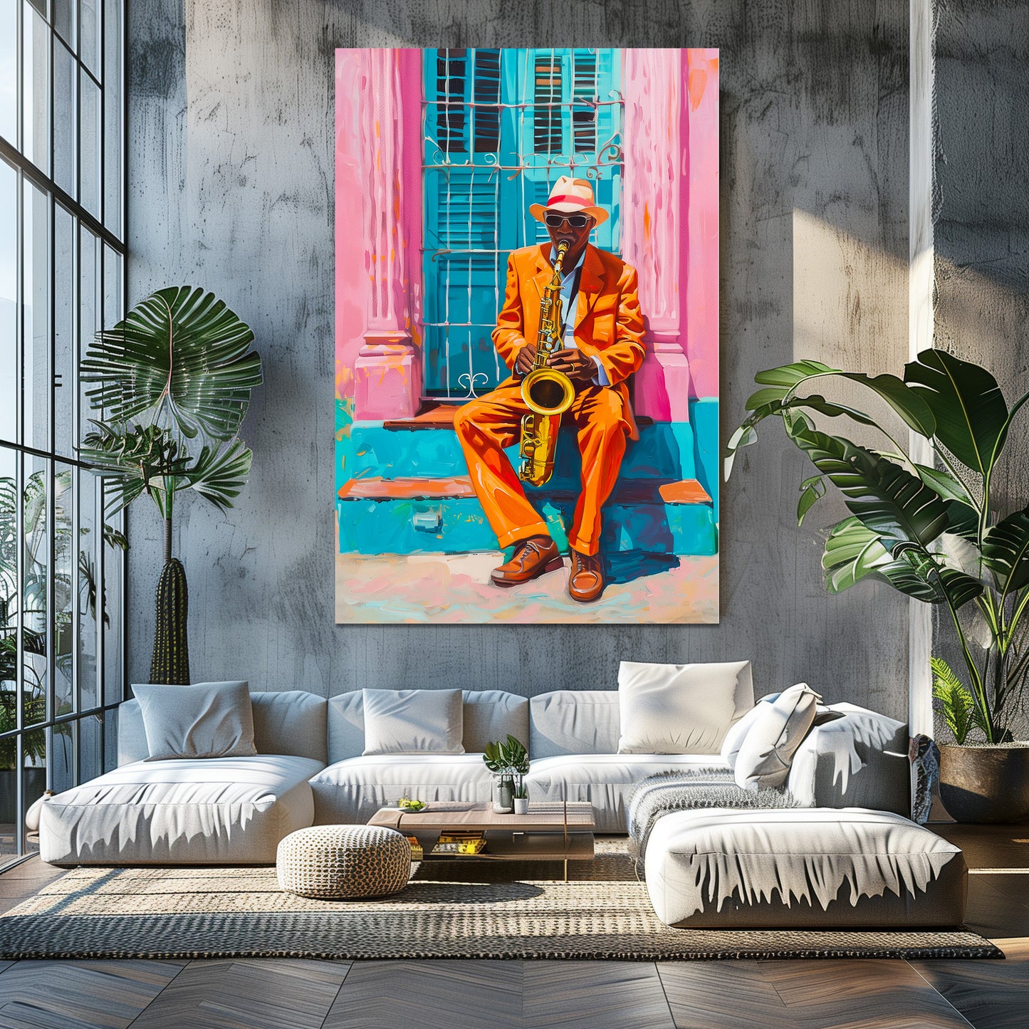 TABLEAU TROMPETTISTE CUBAIN