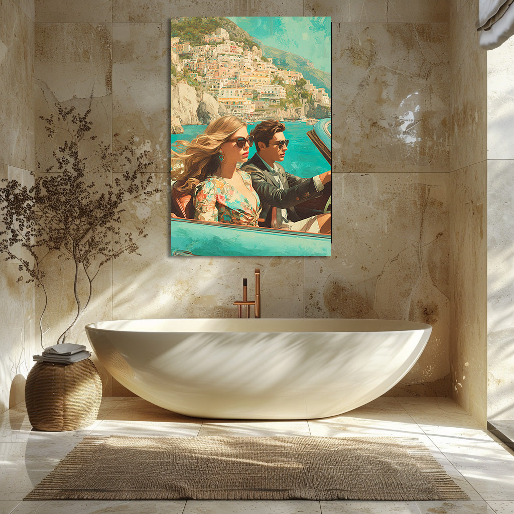 AMALFI COAST COUPLE PAINTING