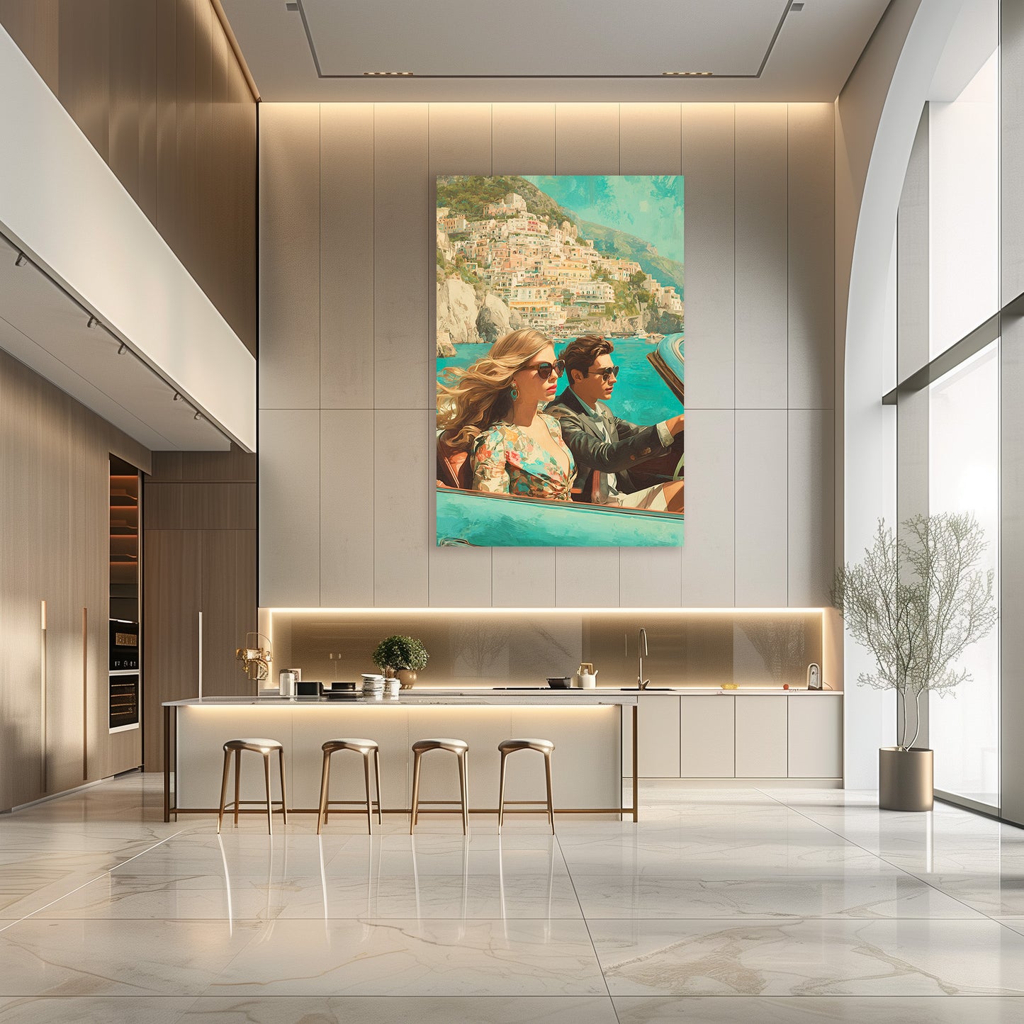 AMALFI COAST COUPLE PAINTING