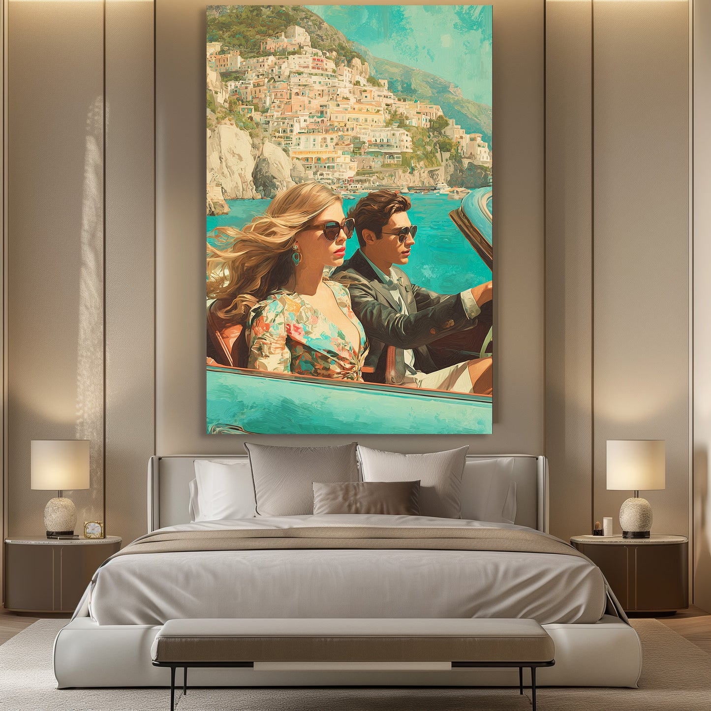 AMALFI COAST COUPLE PAINTING