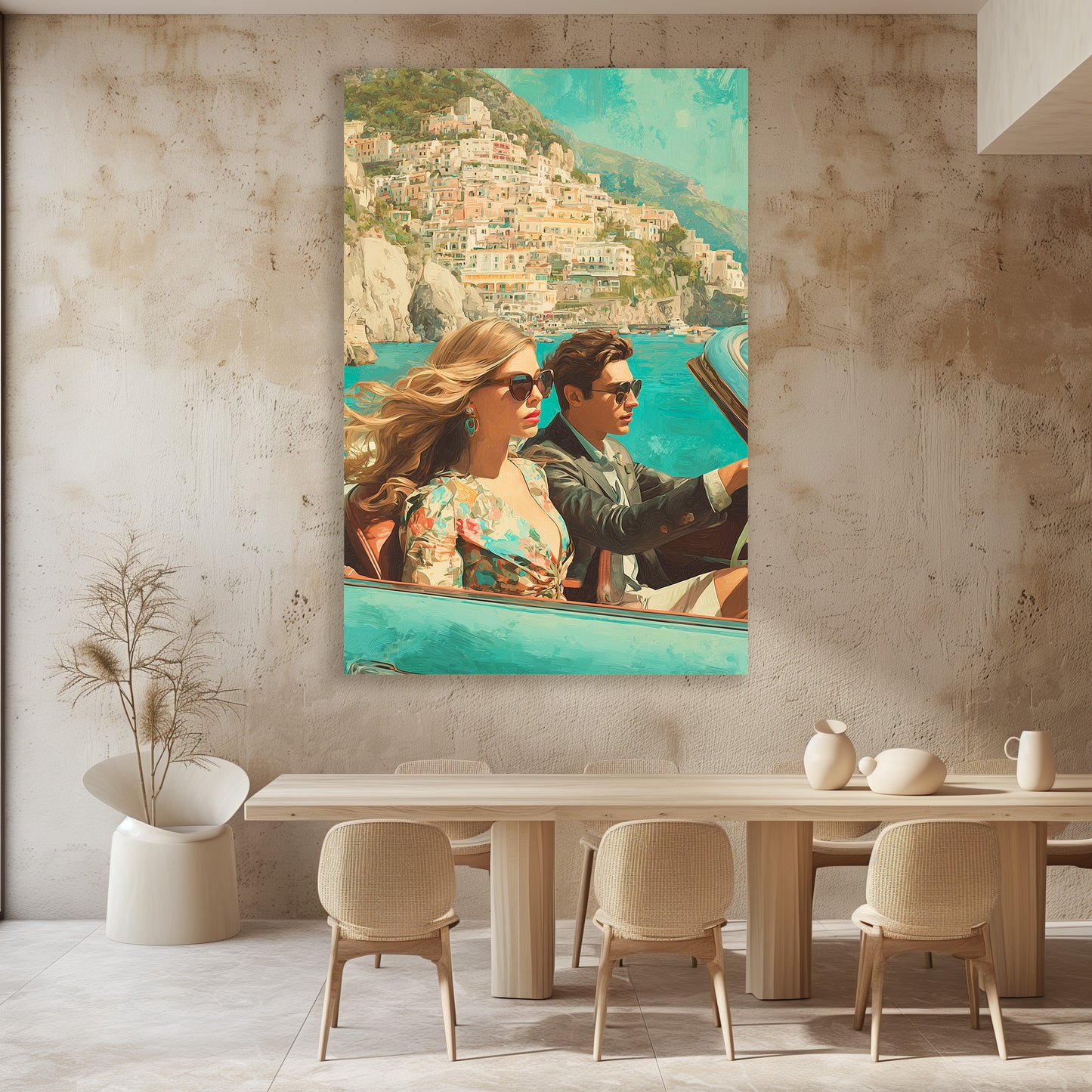 AMALFI COAST COUPLE PAINTING