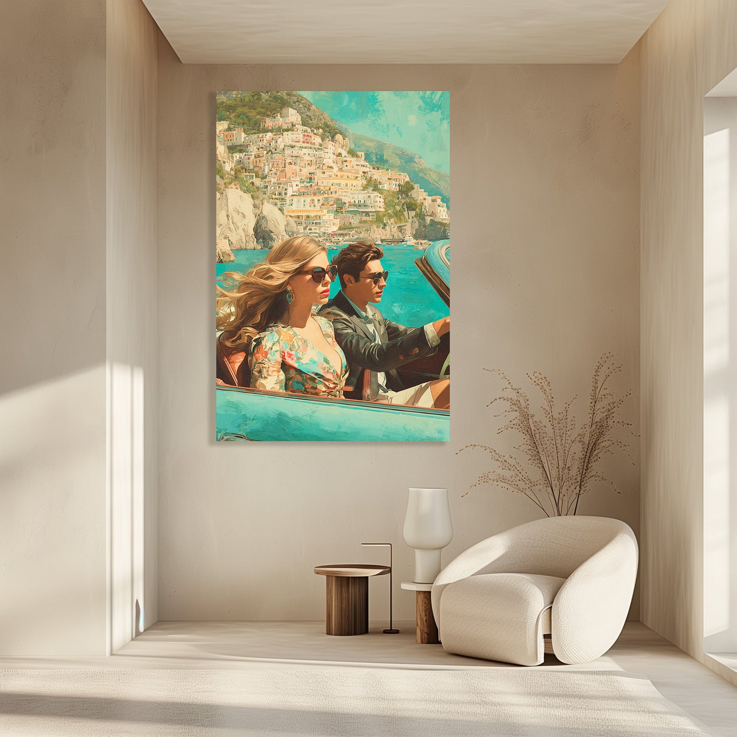 AMALFI COAST COUPLE PAINTING