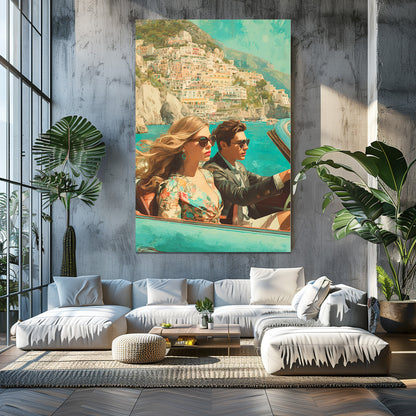 AMALFI COAST COUPLE PAINTING