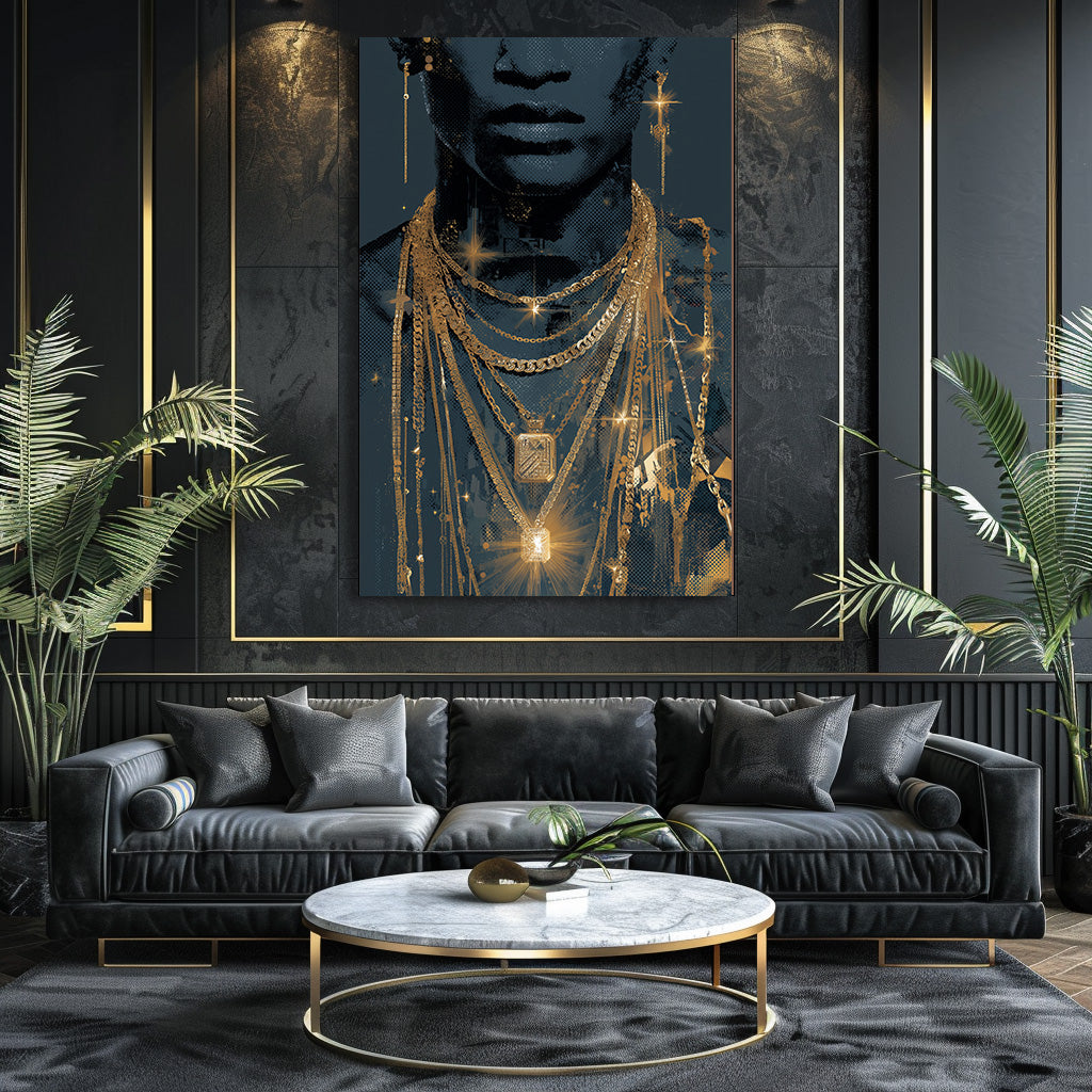 TABLEAU BIJOUX DORÉS