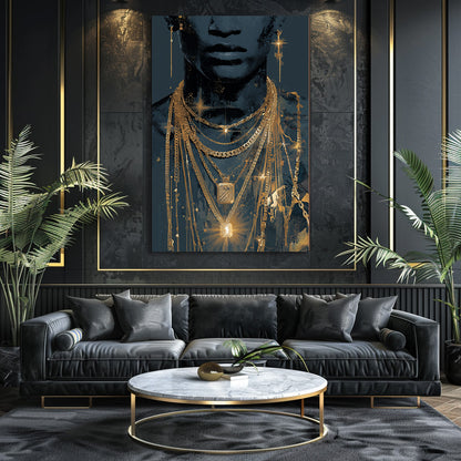 TABLEAU BIJOUX DORÉS