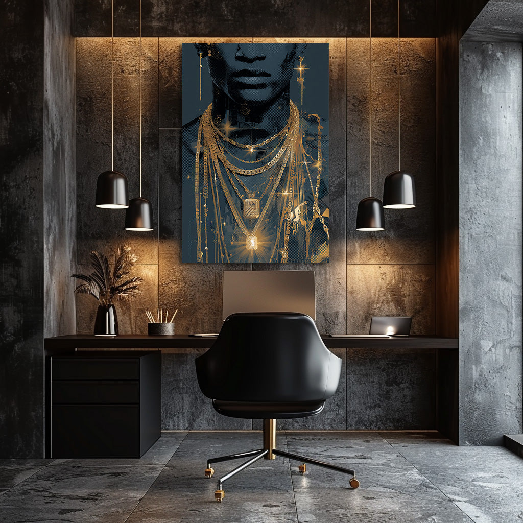 TABLEAU BIJOUX DORÉS