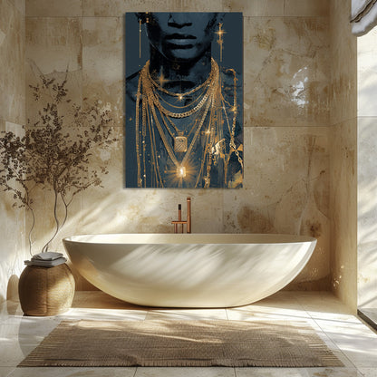 TABLEAU BIJOUX DORÉS