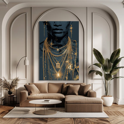 TABLEAU BIJOUX DORÉS