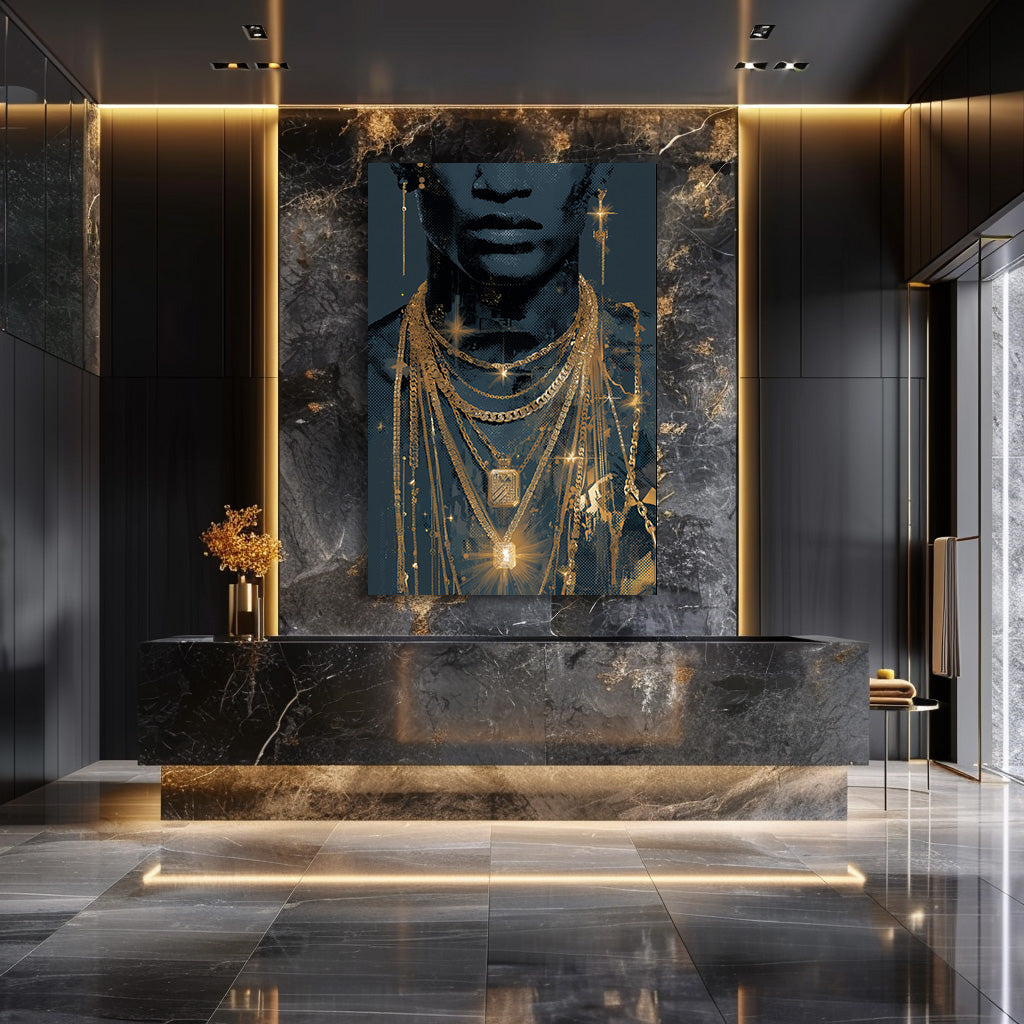 TABLEAU BIJOUX DORÉS