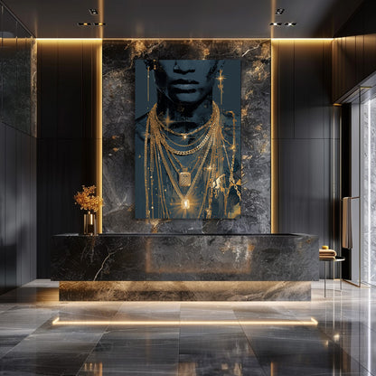 TABLEAU BIJOUX DORÉS