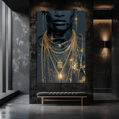 TABLEAU BIJOUX DORÉS