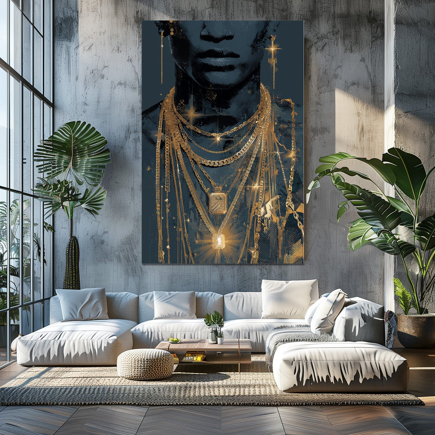 TABLEAU BIJOUX DORÉS