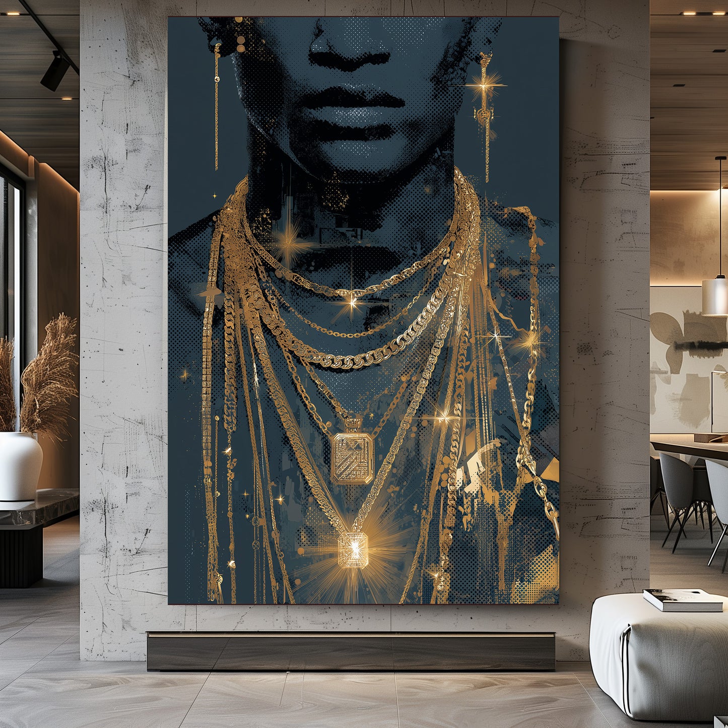 TABLEAU BIJOUX DORÉS