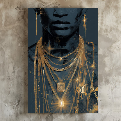 TABLEAU BIJOUX DORÉS