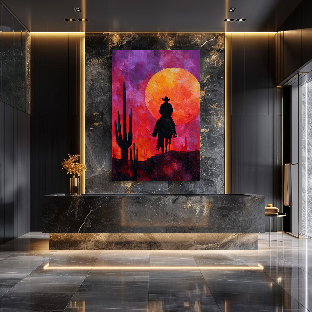 TABLEAU COWBOY DÉSERT ROUGE