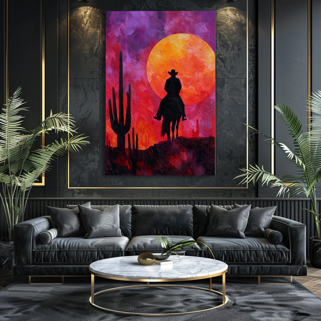 TABLEAU COWBOY DÉSERT ROUGE