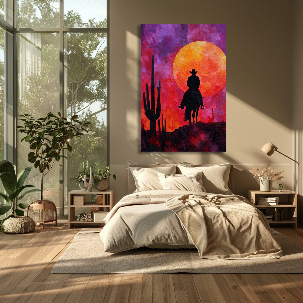 TABLEAU COWBOY DÉSERT ROUGE