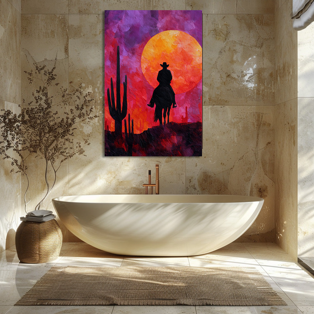 TABLEAU COWBOY DÉSERT ROUGE