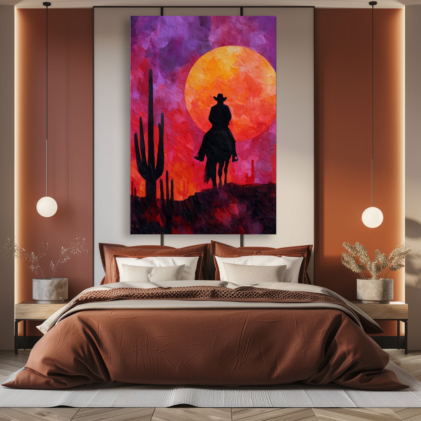 TABLEAU COWBOY DÉSERT ROUGE