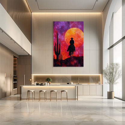 TABLEAU COWBOY DÉSERT ROUGE