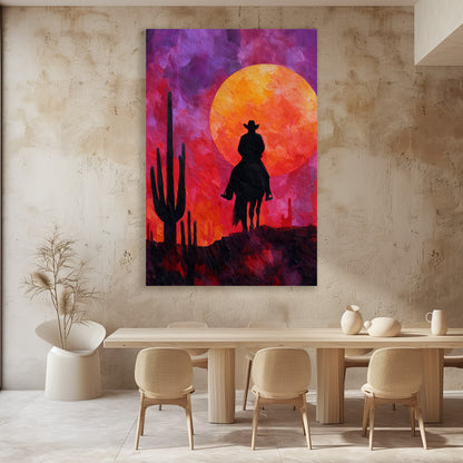 TABLEAU COWBOY DÉSERT ROUGE