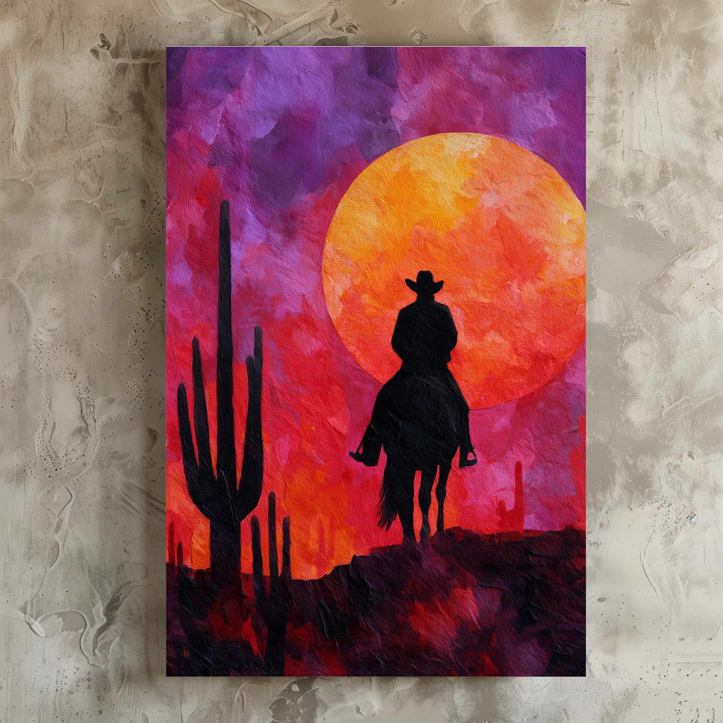 TABLEAU COWBOY DÉSERT ROUGE