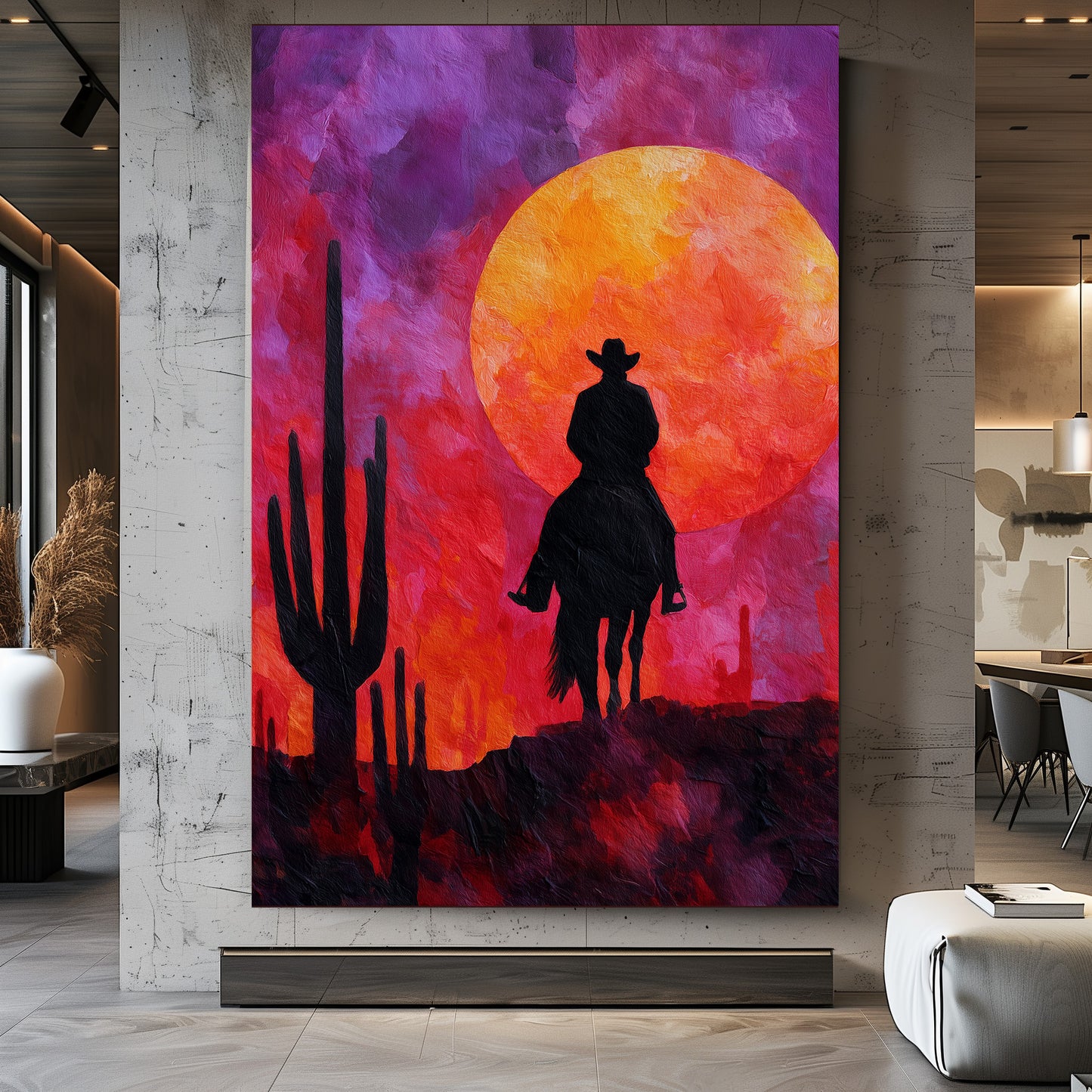 TABLEAU COWBOY DÉSERT ROUGE