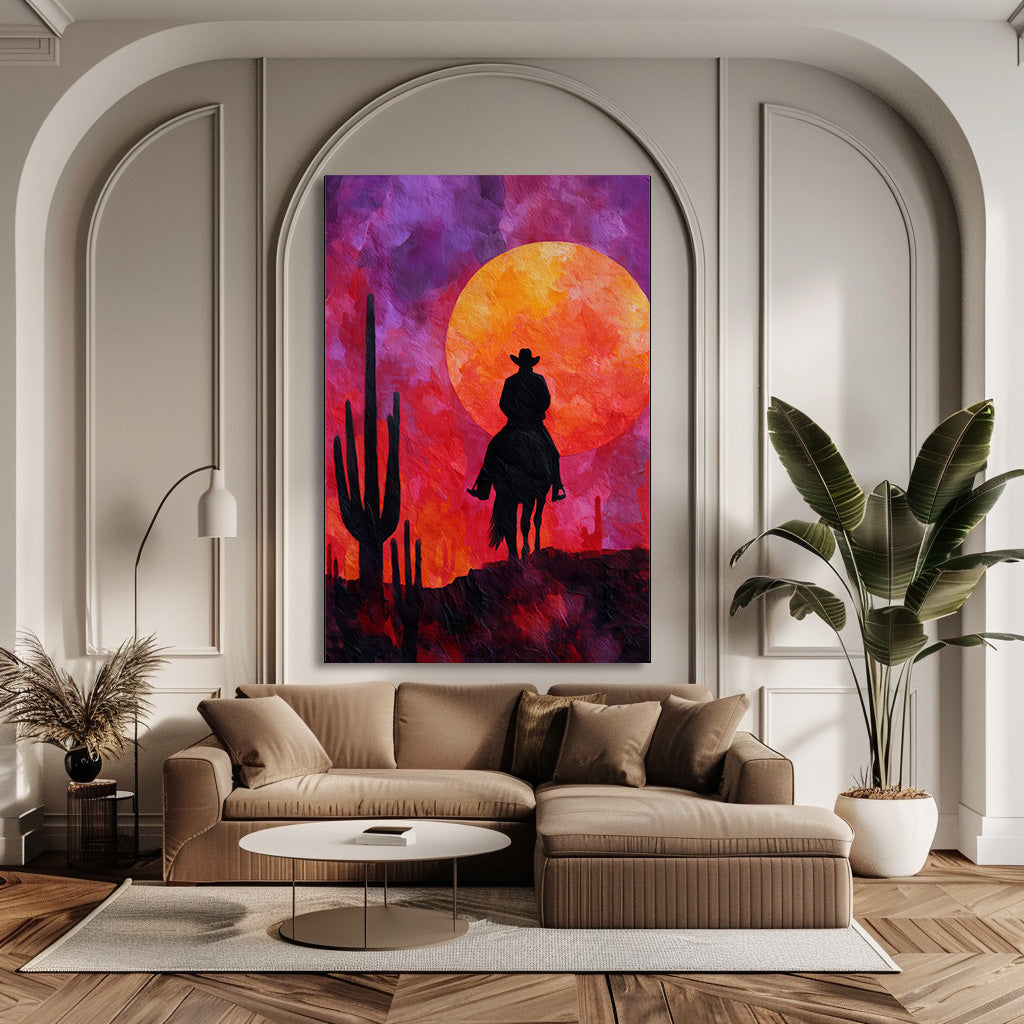 TABLEAU COWBOY DÉSERT ROUGE