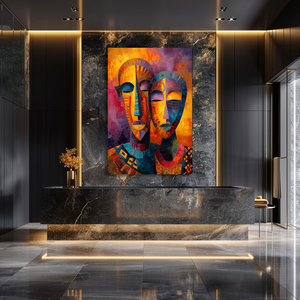 TABLEAU MASQUES AFRICAINS