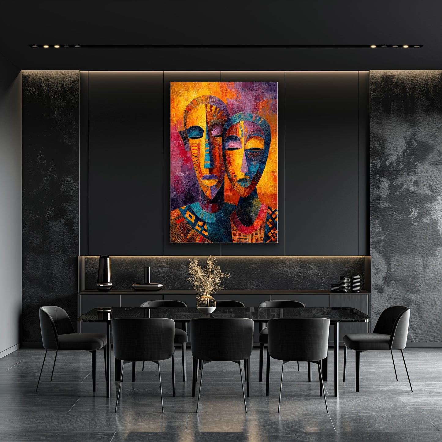 TABLEAU MASQUES AFRICAINS