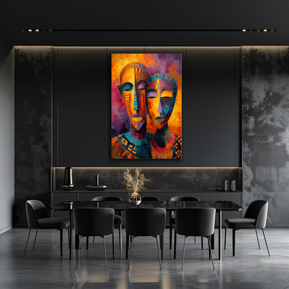 TABLEAU MASQUES AFRICAINS