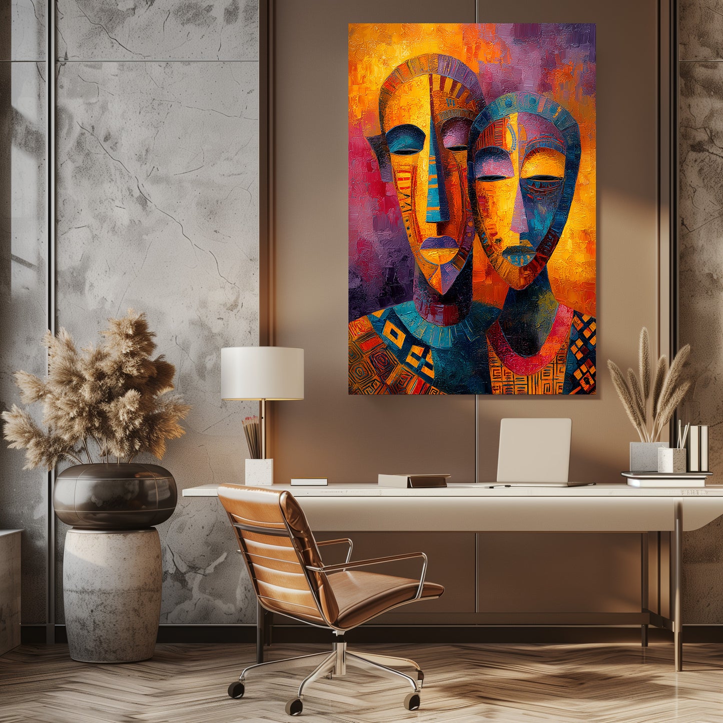 TABLEAU MASQUES AFRICAINS