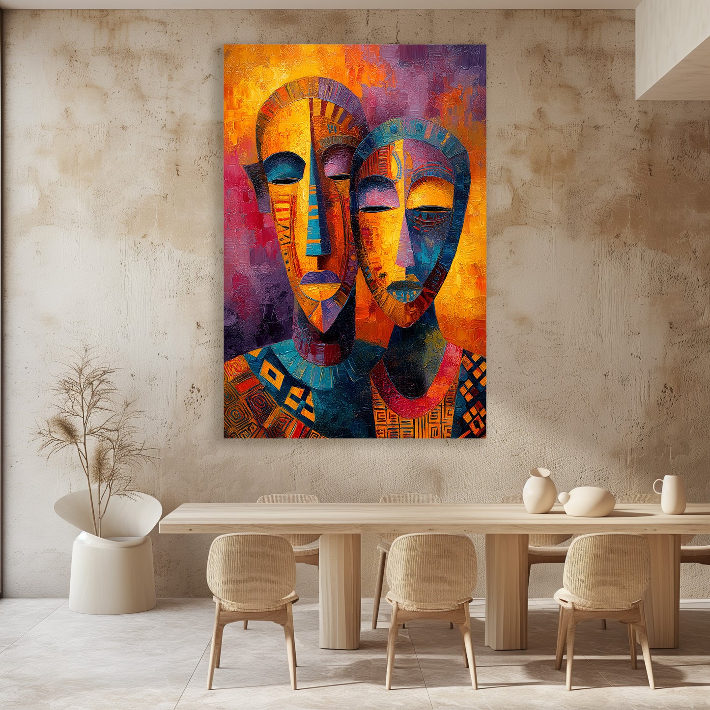 TABLEAU MASQUES AFRICAINS