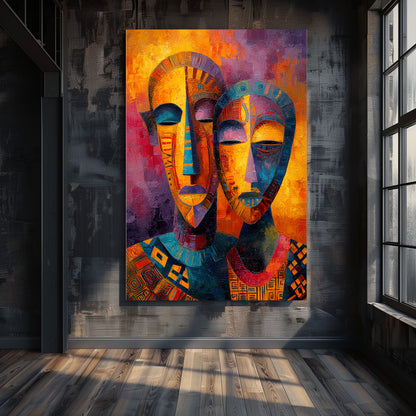 TABLEAU MASQUES AFRICAINS