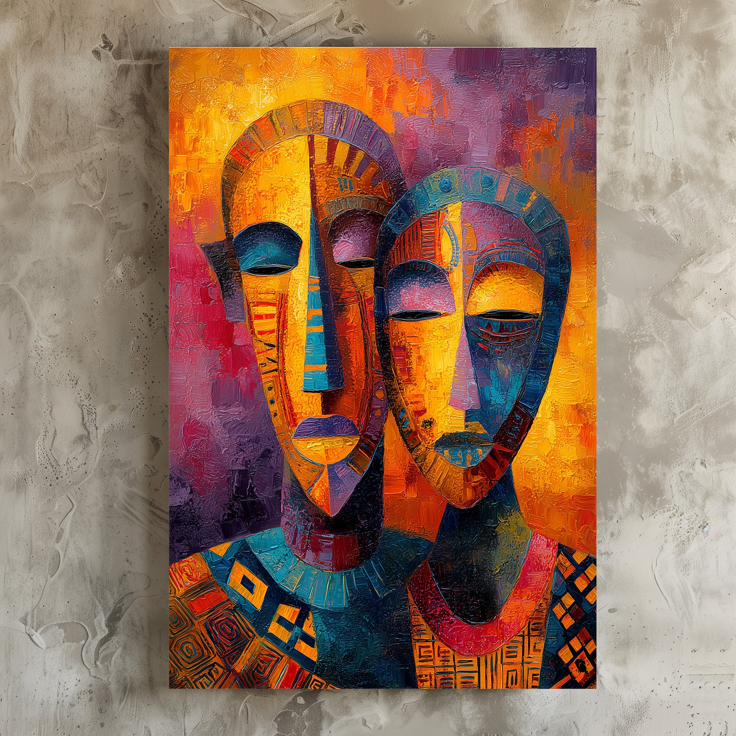 TABLEAU MASQUES AFRICAINS