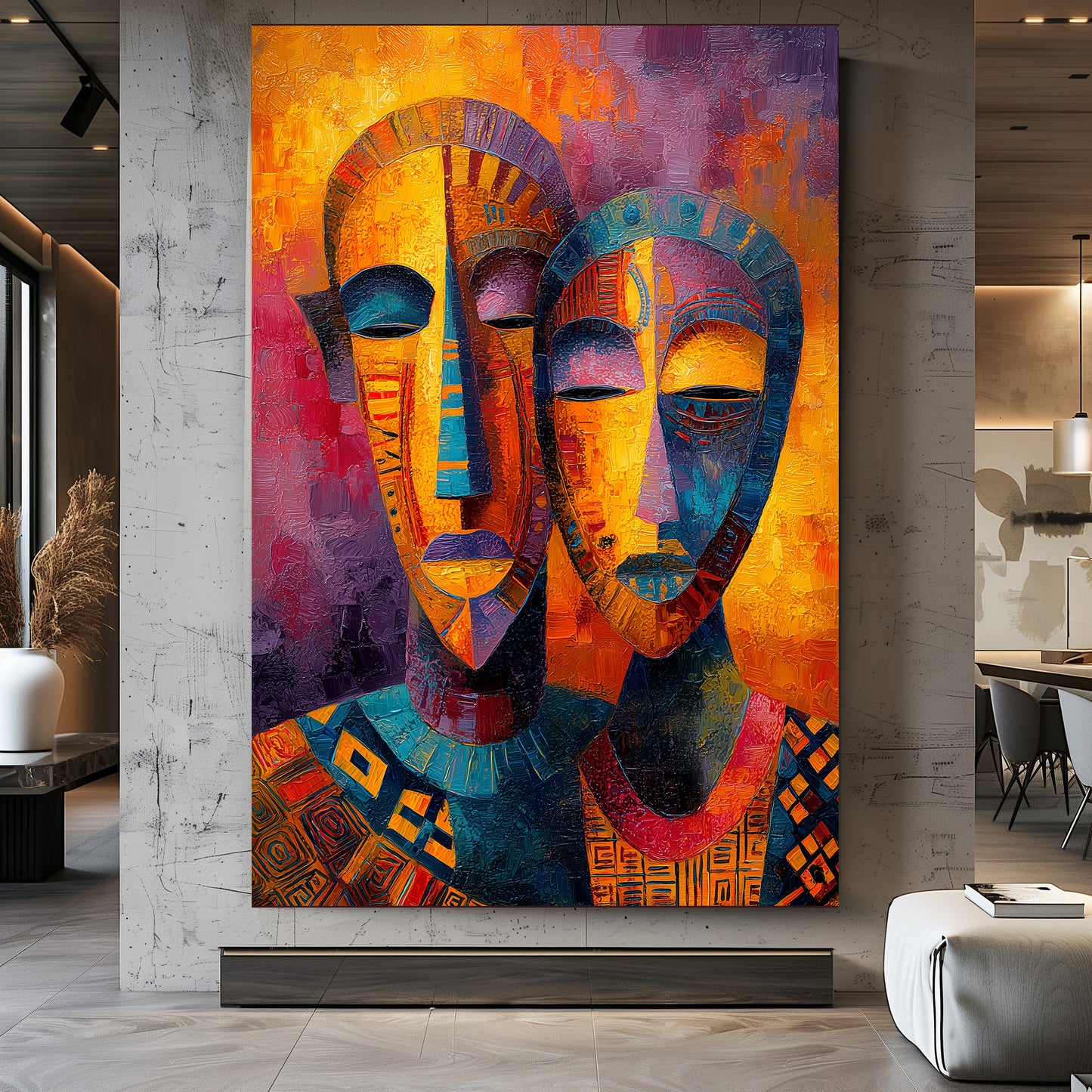 TABLEAU MASQUES AFRICAINS