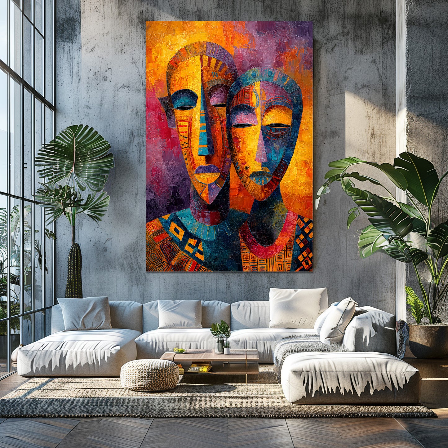 TABLEAU MASQUES AFRICAINS