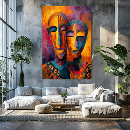 TABLEAU MASQUES AFRICAINS