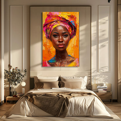 TABLEAU AFRICAINE ROSE