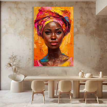 TABLEAU AFRICAINE ROSE