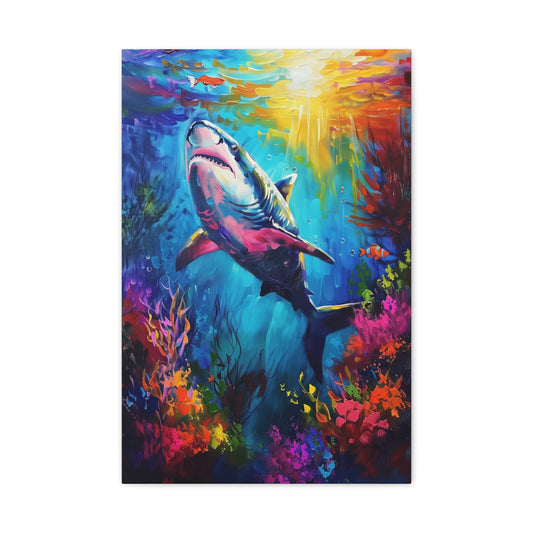 TABLEAU REQUIN COLORÉ