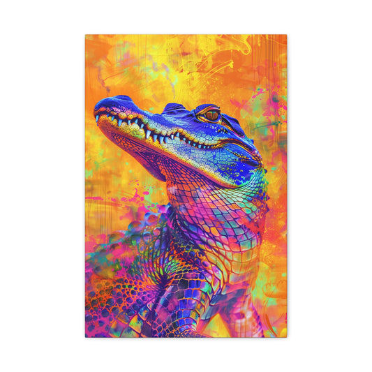 TABLEAU CROCODILE COLORÉ