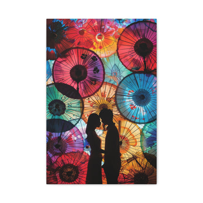 TABLEAU COUPLE PARAPLUIES
