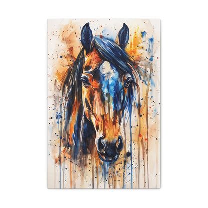 TABLEAU CHEVAL AQUARELLE