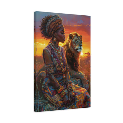 TABLEAU AFRICAIN LION