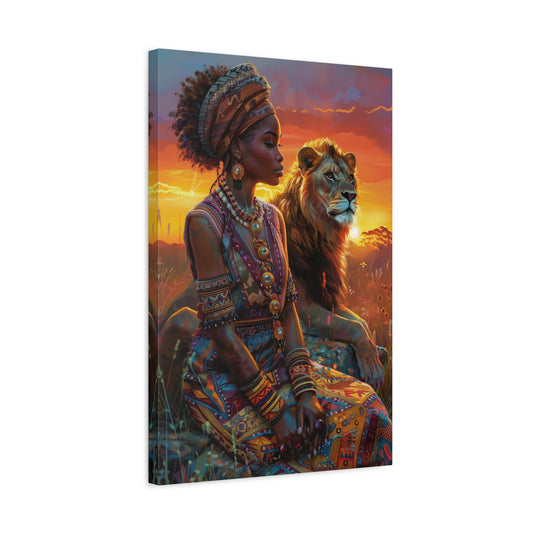 TABLEAU AFRICAIN LION