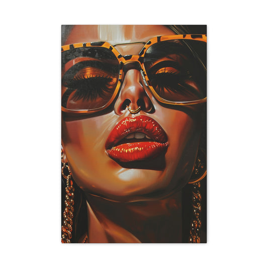 TABLEAU FEMME LUNETTE GLAMOUR